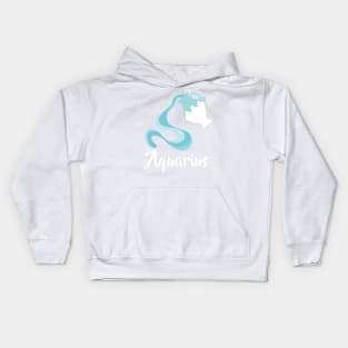 Aquarius Jan 20 - Feb 18 - Air sign - Zodiac symbols Kids Hoodie